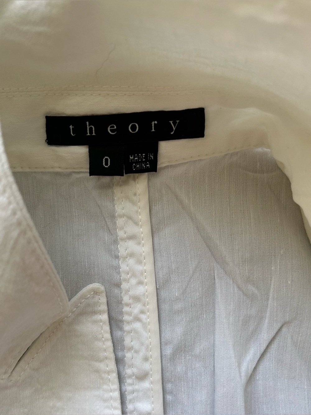 Theory White Tailored Women's Blazer size 0 - Picture 4 of 8